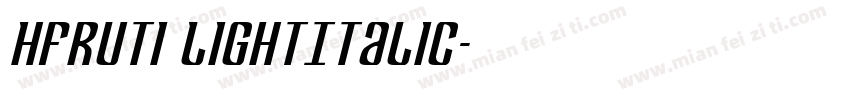 HFruti LightItalic字体转换